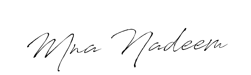 Mna Nadeem stylish signature style. Best Handwritten Sign (Antro_Vectra) for my name. Handwritten Signature Collection Ideas for my name Mna Nadeem. Mna Nadeem signature style 6 images and pictures png