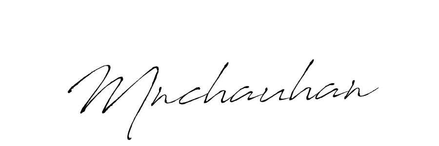 Design your own signature with our free online signature maker. With this signature software, you can create a handwritten (Antro_Vectra) signature for name Mnchauhan. Mnchauhan signature style 6 images and pictures png