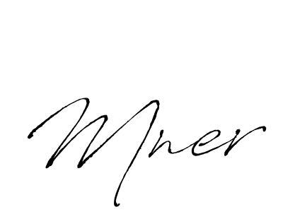 Create a beautiful signature design for name Mner. With this signature (Antro_Vectra) fonts, you can make a handwritten signature for free. Mner signature style 6 images and pictures png