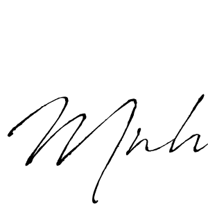 Use a signature maker to create a handwritten signature online. With this signature software, you can design (Antro_Vectra) your own signature for name Mnh. Mnh signature style 6 images and pictures png