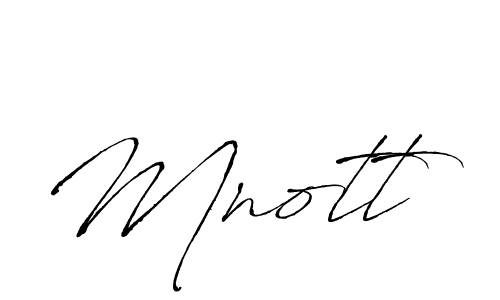 Use a signature maker to create a handwritten signature online. With this signature software, you can design (Antro_Vectra) your own signature for name Mnott. Mnott signature style 6 images and pictures png