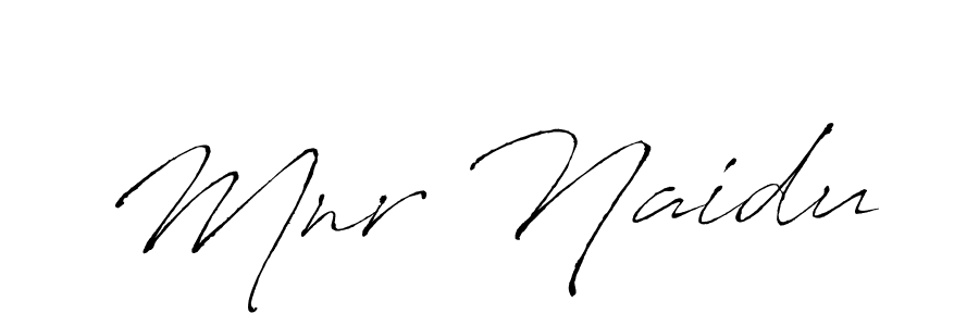 The best way (Antro_Vectra) to make a short signature is to pick only two or three words in your name. The name Mnr Naidu include a total of six letters. For converting this name. Mnr Naidu signature style 6 images and pictures png