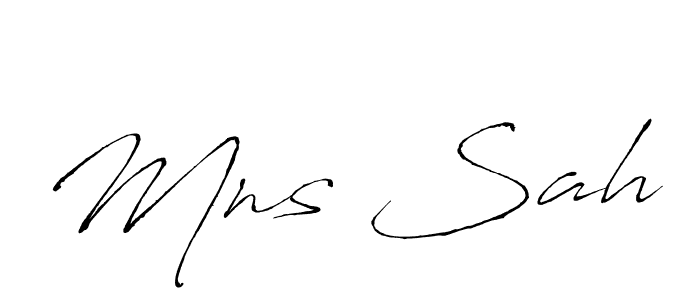 Make a beautiful signature design for name Mns Sah. Use this online signature maker to create a handwritten signature for free. Mns Sah signature style 6 images and pictures png