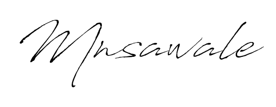 Make a beautiful signature design for name Mnsawale. With this signature (Antro_Vectra) style, you can create a handwritten signature for free. Mnsawale signature style 6 images and pictures png