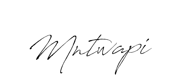 How to make Mntwapi name signature. Use Antro_Vectra style for creating short signs online. This is the latest handwritten sign. Mntwapi signature style 6 images and pictures png