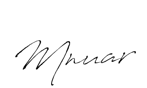 You should practise on your own different ways (Antro_Vectra) to write your name (Mnuar) in signature. don't let someone else do it for you. Mnuar signature style 6 images and pictures png