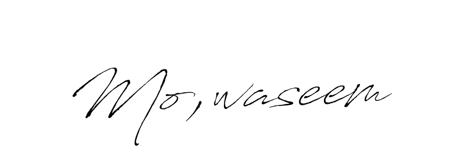 How to make Mo,waseem name signature. Use Antro_Vectra style for creating short signs online. This is the latest handwritten sign. Mo,waseem signature style 6 images and pictures png