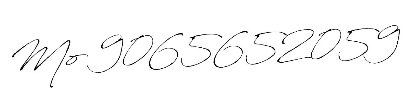 How to make Mo 9065652059 name signature. Use Antro_Vectra style for creating short signs online. This is the latest handwritten sign. Mo 9065652059 signature style 6 images and pictures png