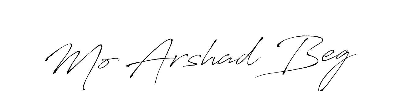 How to make Mo Arshad Beg name signature. Use Antro_Vectra style for creating short signs online. This is the latest handwritten sign. Mo Arshad Beg signature style 6 images and pictures png