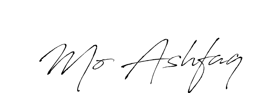 How to make Mo Ashfaq name signature. Use Antro_Vectra style for creating short signs online. This is the latest handwritten sign. Mo Ashfaq signature style 6 images and pictures png
