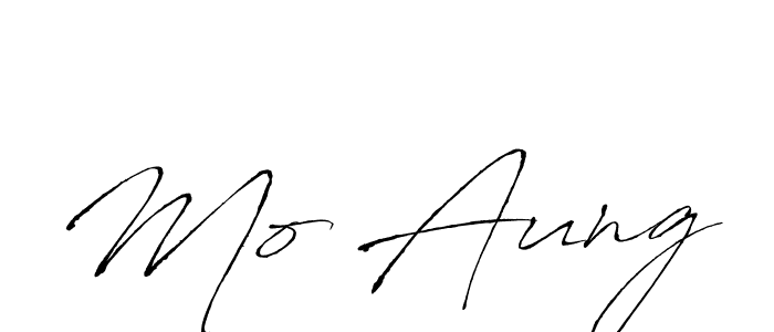 The best way (Antro_Vectra) to make a short signature is to pick only two or three words in your name. The name Mo Aung include a total of six letters. For converting this name. Mo Aung signature style 6 images and pictures png