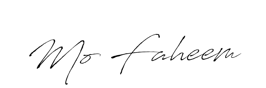 Also we have Mo Faheem name is the best signature style. Create professional handwritten signature collection using Antro_Vectra autograph style. Mo Faheem signature style 6 images and pictures png