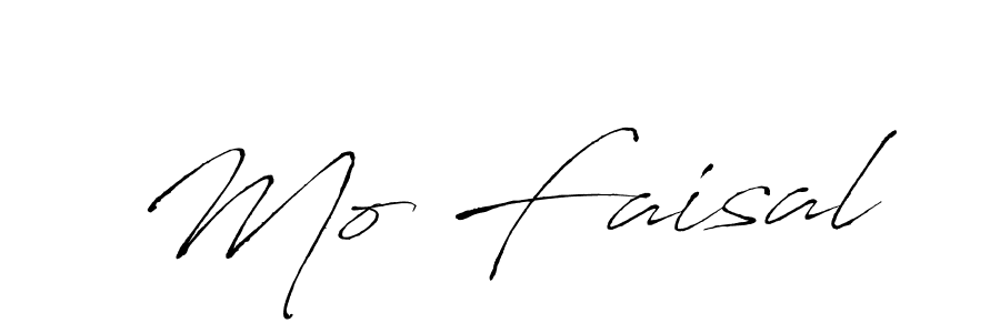 Make a beautiful signature design for name Mo Faisal. With this signature (Antro_Vectra) style, you can create a handwritten signature for free. Mo Faisal signature style 6 images and pictures png