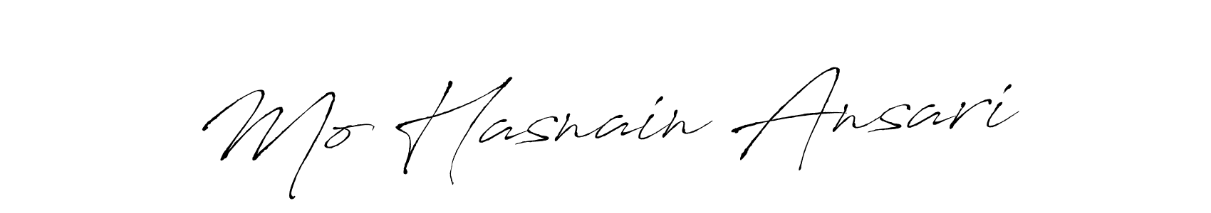 Antro_Vectra is a professional signature style that is perfect for those who want to add a touch of class to their signature. It is also a great choice for those who want to make their signature more unique. Get Mo Hasnain Ansari name to fancy signature for free. Mo Hasnain Ansari signature style 6 images and pictures png