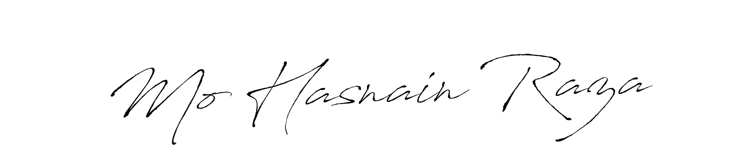 Design your own signature with our free online signature maker. With this signature software, you can create a handwritten (Antro_Vectra) signature for name Mo Hasnain Raza. Mo Hasnain Raza signature style 6 images and pictures png