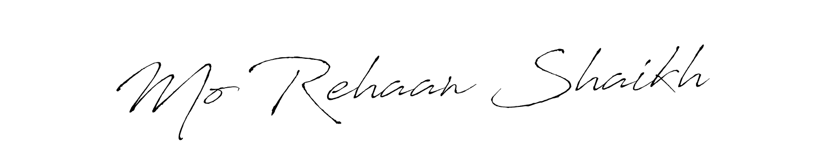 Make a beautiful signature design for name Mo Rehaan Shaikh. With this signature (Antro_Vectra) style, you can create a handwritten signature for free. Mo Rehaan Shaikh signature style 6 images and pictures png