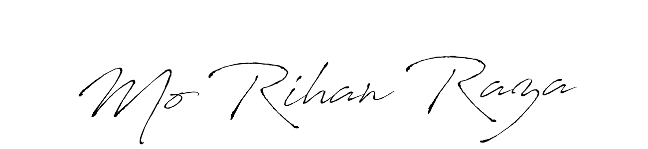 Mo Rihan Raza stylish signature style. Best Handwritten Sign (Antro_Vectra) for my name. Handwritten Signature Collection Ideas for my name Mo Rihan Raza. Mo Rihan Raza signature style 6 images and pictures png