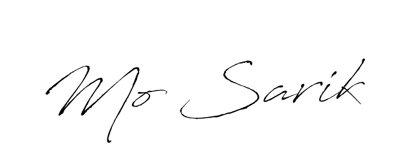 How to make Mo Sarik name signature. Use Antro_Vectra style for creating short signs online. This is the latest handwritten sign. Mo Sarik signature style 6 images and pictures png