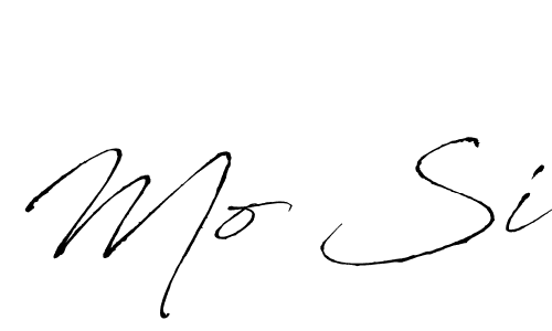 You should practise on your own different ways (Antro_Vectra) to write your name (Mo Si) in signature. don't let someone else do it for you. Mo Si signature style 6 images and pictures png