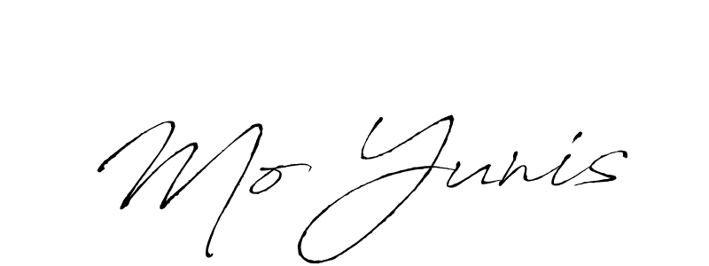 Create a beautiful signature design for name Mo Yunis. With this signature (Antro_Vectra) fonts, you can make a handwritten signature for free. Mo Yunis signature style 6 images and pictures png
