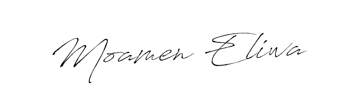 Also You can easily find your signature by using the search form. We will create Moamen Eliwa name handwritten signature images for you free of cost using Antro_Vectra sign style. Moamen Eliwa signature style 6 images and pictures png