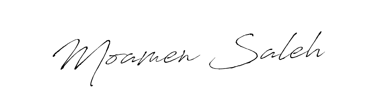 How to make Moamen Saleh signature? Antro_Vectra is a professional autograph style. Create handwritten signature for Moamen Saleh name. Moamen Saleh signature style 6 images and pictures png