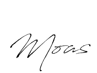 Create a beautiful signature design for name Moas. With this signature (Antro_Vectra) fonts, you can make a handwritten signature for free. Moas signature style 6 images and pictures png