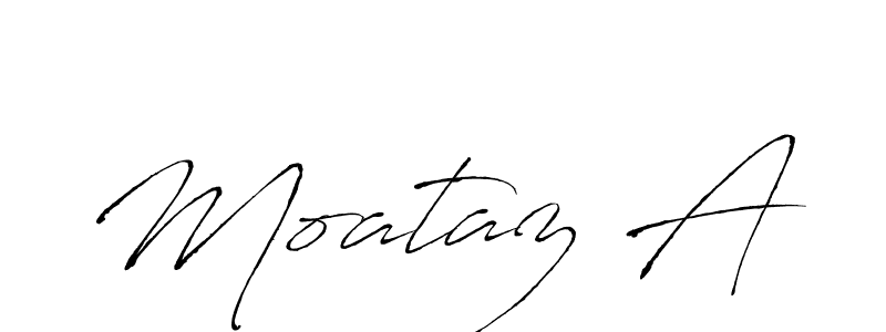 Moataz A stylish signature style. Best Handwritten Sign (Antro_Vectra) for my name. Handwritten Signature Collection Ideas for my name Moataz A. Moataz A signature style 6 images and pictures png