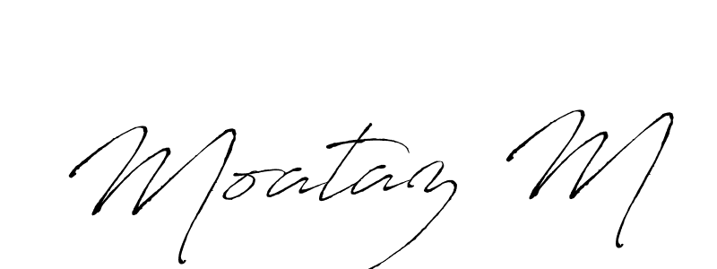 Moataz M stylish signature style. Best Handwritten Sign (Antro_Vectra) for my name. Handwritten Signature Collection Ideas for my name Moataz M. Moataz M signature style 6 images and pictures png
