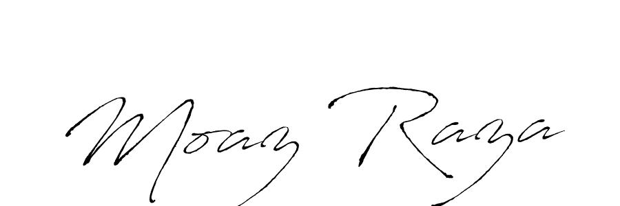 How to make Moaz Raza name signature. Use Antro_Vectra style for creating short signs online. This is the latest handwritten sign. Moaz Raza signature style 6 images and pictures png