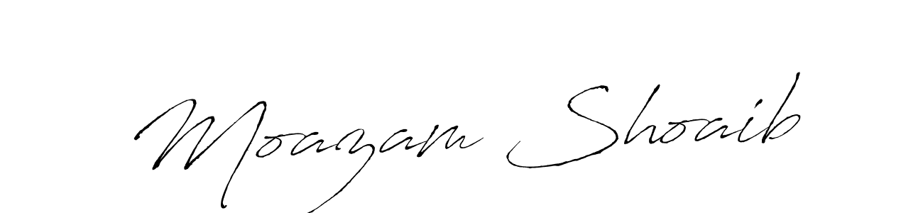 Create a beautiful signature design for name Moazam Shoaib. With this signature (Antro_Vectra) fonts, you can make a handwritten signature for free. Moazam Shoaib signature style 6 images and pictures png