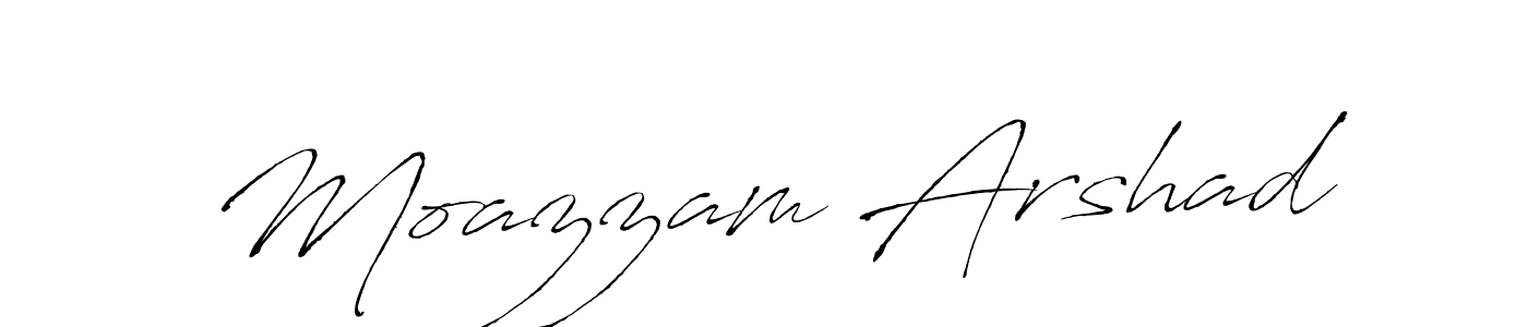 Create a beautiful signature design for name Moazzam Arshad. With this signature (Antro_Vectra) fonts, you can make a handwritten signature for free. Moazzam Arshad signature style 6 images and pictures png