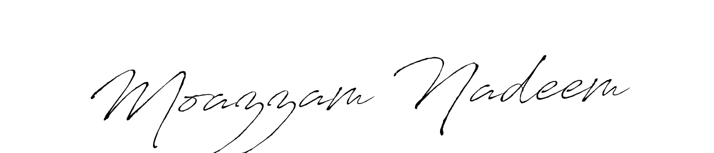 Design your own signature with our free online signature maker. With this signature software, you can create a handwritten (Antro_Vectra) signature for name Moazzam Nadeem. Moazzam Nadeem signature style 6 images and pictures png
