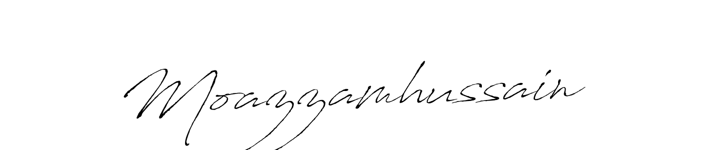 How to make Moazzamhussain name signature. Use Antro_Vectra style for creating short signs online. This is the latest handwritten sign. Moazzamhussain signature style 6 images and pictures png