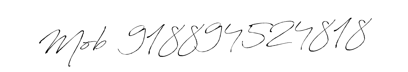 How to make Mob  918894524818 name signature. Use Antro_Vectra style for creating short signs online. This is the latest handwritten sign. Mob  918894524818 signature style 6 images and pictures png