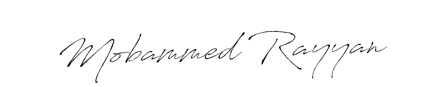 Create a beautiful signature design for name Mobammed Rayyan. With this signature (Antro_Vectra) fonts, you can make a handwritten signature for free. Mobammed Rayyan signature style 6 images and pictures png
