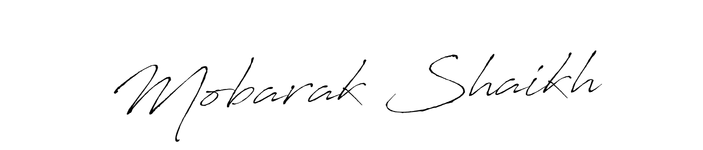 Also we have Mobarak Shaikh name is the best signature style. Create professional handwritten signature collection using Antro_Vectra autograph style. Mobarak Shaikh signature style 6 images and pictures png