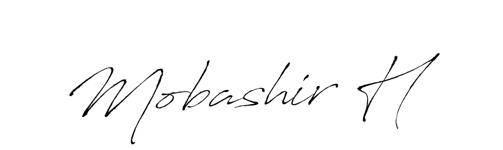 Also we have Mobashir H name is the best signature style. Create professional handwritten signature collection using Antro_Vectra autograph style. Mobashir H signature style 6 images and pictures png