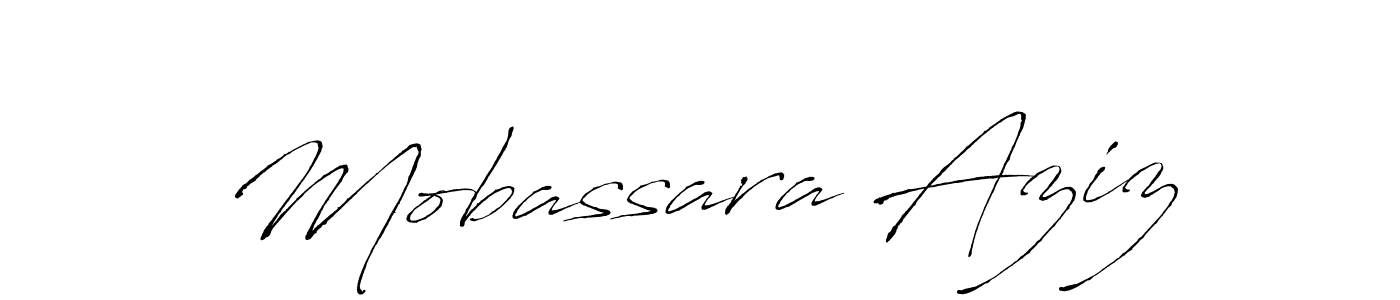 Make a beautiful signature design for name Mobassara Aziz. With this signature (Antro_Vectra) style, you can create a handwritten signature for free. Mobassara Aziz signature style 6 images and pictures png