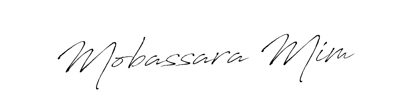 Mobassara Mim stylish signature style. Best Handwritten Sign (Antro_Vectra) for my name. Handwritten Signature Collection Ideas for my name Mobassara Mim. Mobassara Mim signature style 6 images and pictures png