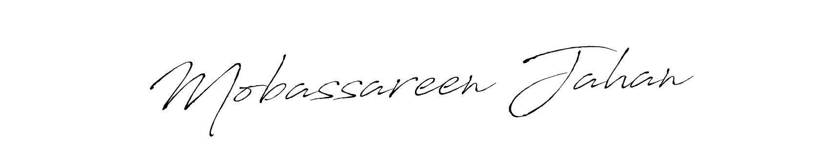 Create a beautiful signature design for name Mobassareen Jahan. With this signature (Antro_Vectra) fonts, you can make a handwritten signature for free. Mobassareen Jahan signature style 6 images and pictures png