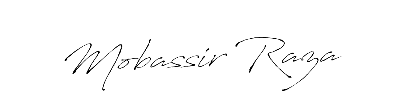 Mobassir Raza stylish signature style. Best Handwritten Sign (Antro_Vectra) for my name. Handwritten Signature Collection Ideas for my name Mobassir Raza. Mobassir Raza signature style 6 images and pictures png