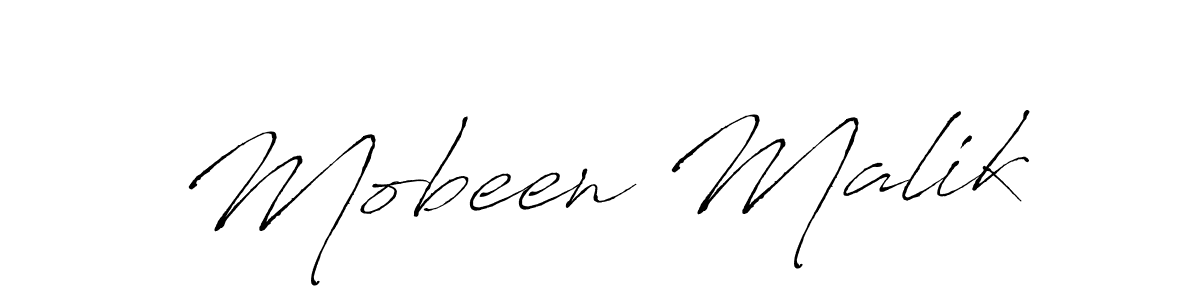 Design your own signature with our free online signature maker. With this signature software, you can create a handwritten (Antro_Vectra) signature for name Mobeen Malik. Mobeen Malik signature style 6 images and pictures png