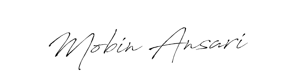 How to make Mobin Ansari name signature. Use Antro_Vectra style for creating short signs online. This is the latest handwritten sign. Mobin Ansari signature style 6 images and pictures png