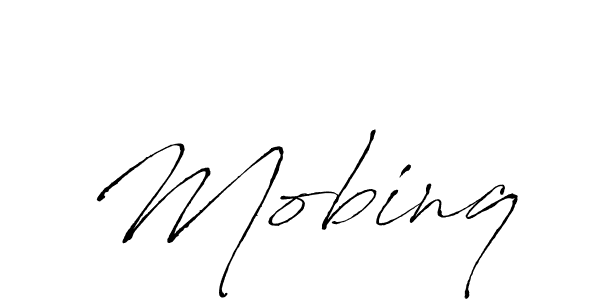 How to make Mobinq name signature. Use Antro_Vectra style for creating short signs online. This is the latest handwritten sign. Mobinq signature style 6 images and pictures png