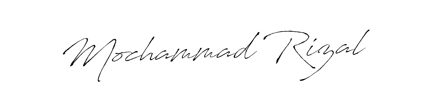 Make a beautiful signature design for name Mochammad Rizal. With this signature (Antro_Vectra) style, you can create a handwritten signature for free. Mochammad Rizal signature style 6 images and pictures png