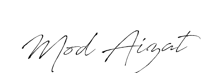 Also we have Mod Aizat name is the best signature style. Create professional handwritten signature collection using Antro_Vectra autograph style. Mod Aizat signature style 6 images and pictures png