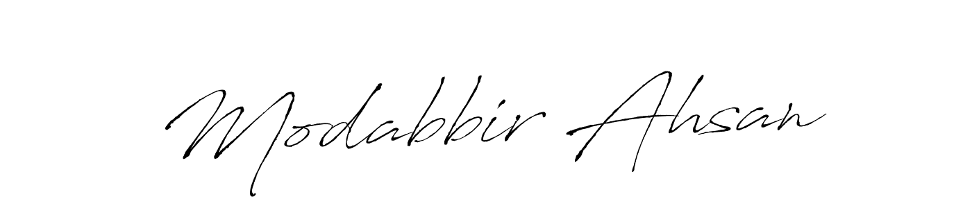 Antro_Vectra is a professional signature style that is perfect for those who want to add a touch of class to their signature. It is also a great choice for those who want to make their signature more unique. Get Modabbir Ahsan name to fancy signature for free. Modabbir Ahsan signature style 6 images and pictures png