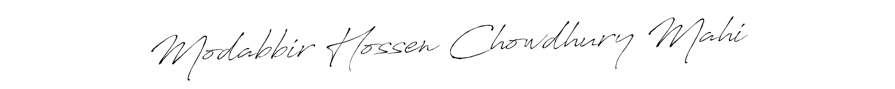 Make a beautiful signature design for name Modabbir Hossen Chowdhury Mahi. With this signature (Antro_Vectra) style, you can create a handwritten signature for free. Modabbir Hossen Chowdhury Mahi signature style 6 images and pictures png