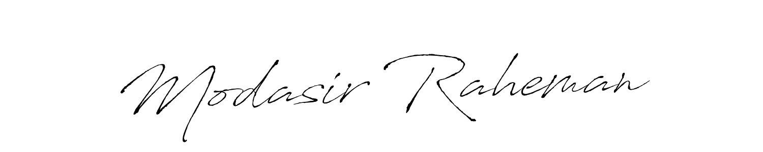 Design your own signature with our free online signature maker. With this signature software, you can create a handwritten (Antro_Vectra) signature for name Modasir Raheman. Modasir Raheman signature style 6 images and pictures png